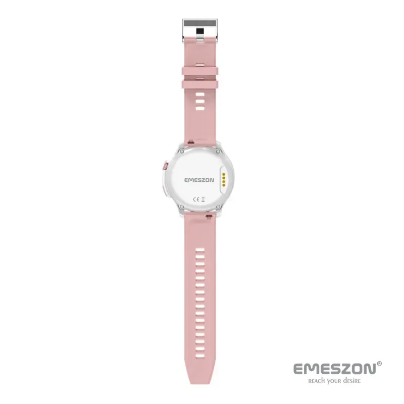 Laptop, Telefoane si Tablete - Wearables si gadgeturi - Wearables - Smartwatch-uri - Ceas inteligent SmartWatch SIM 4G LTE Emeszon® A22, localizare Copii si Adulti prin GPS, Apel Video SOS, LBS, Wi-Fi, Roz - Infinity.ro
