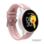 Laptop, Telefoane si Tablete - Wearables si gadgeturi - Wearables - Smartwatch-uri - Ceas inteligent SmartWatch SIM 4G LTE Emeszon® A22, localizare Copii si Adulti prin GPS, Apel Video SOS, LBS, Wi-Fi, Roz - Infinity.ro