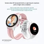 Laptop, Telefoane si Tablete - Wearables si gadgeturi - Wearables - Smartwatch-uri - Ceas inteligent SmartWatch SIM 4G LTE Emeszon® A22, localizare Copii si Adulti prin GPS, Apel Video SOS, LBS, Wi-Fi, Roz - Infinity.ro