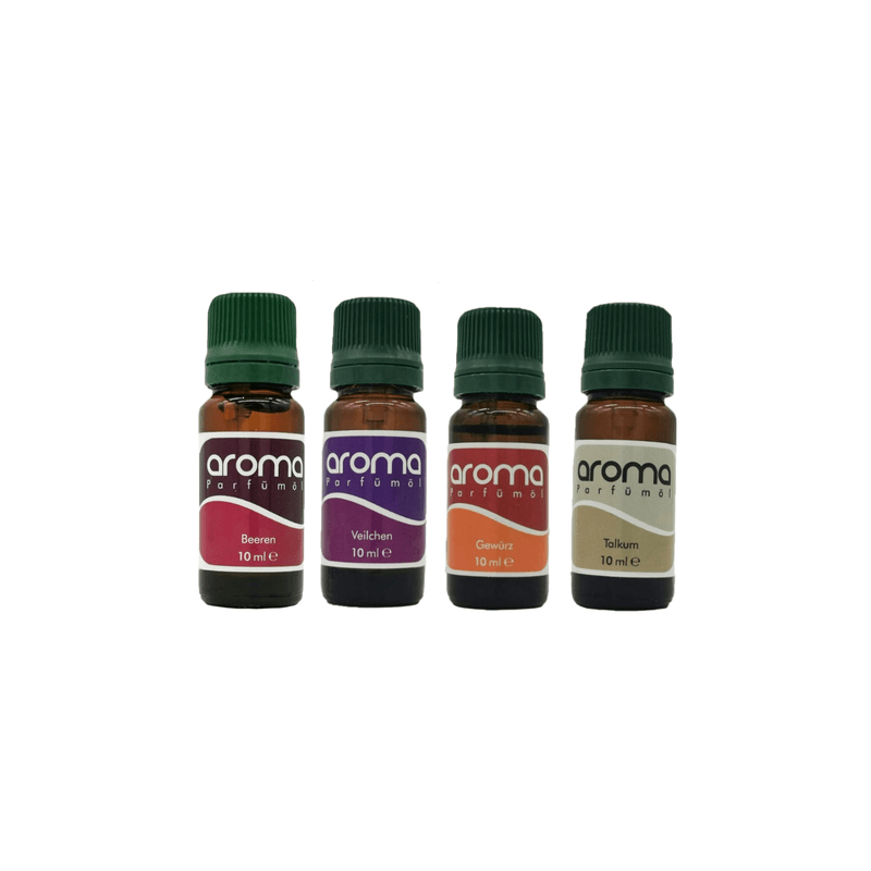 Casa si Gradina - Decoratiuni - Aromaterapie si lumanari - Uleiuri esentiale aromaterapie - Set 4 buc x 10 ml, Uleiuri esentiale hidrosolubile, - Fructe de padure, Violete, Condimente, Talkum, DellArt - Infinity.ro