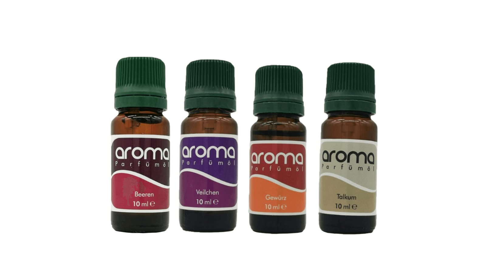 Set 4 buc x 10 ml, Uleiuri esentiale hidrosolubile, - Fructe de padure, Violete, Condimente, Talkum, DellArt