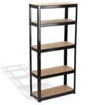 Casa si Gradina - Mobilier - Biblioteci si rafturi - Rafturi - Raft Negru 70Wx30Dx150Hcm pentru depozitare din otel - Infinity.ro