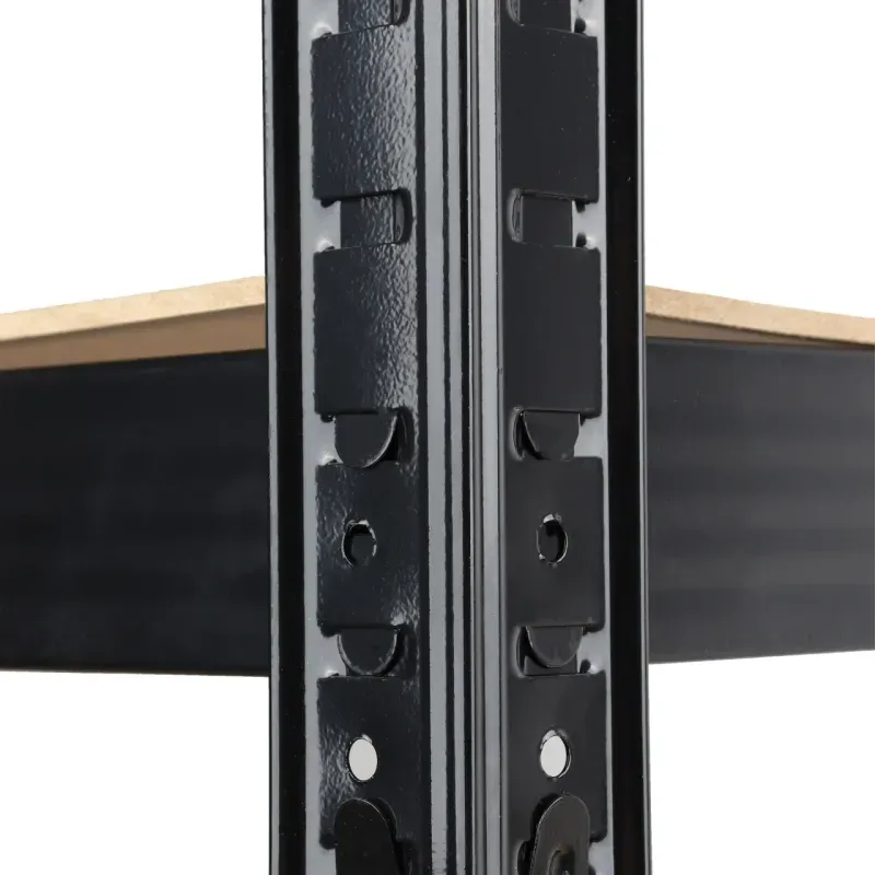 Casa si Gradina - Mobilier - Biblioteci si rafturi - Rafturi - Raft Negru 70Wx30Dx150Hcm pentru depozitare din otel - Infinity.ro