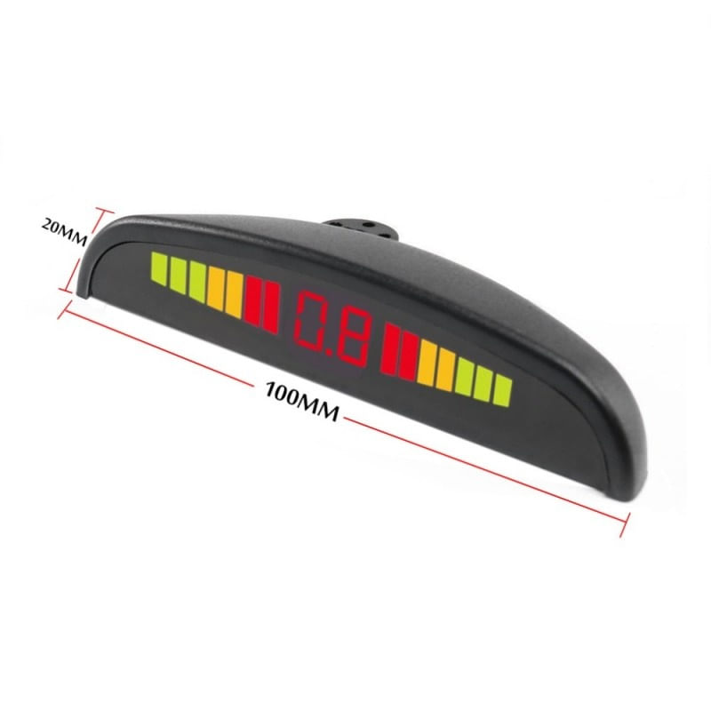 Auto si Moto - Electronice auto - Senzori de parcare - Set Senzori parcare auto detector parktronic display radar monitor 4 senzori NEGRU - Infinity.ro