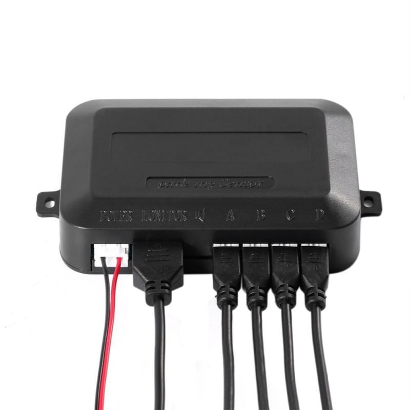 Auto si Moto - Electronice auto - Senzori de parcare - Set Senzori parcare auto detector parktronic display radar monitor 4 senzori NEGRU - Infinity.ro