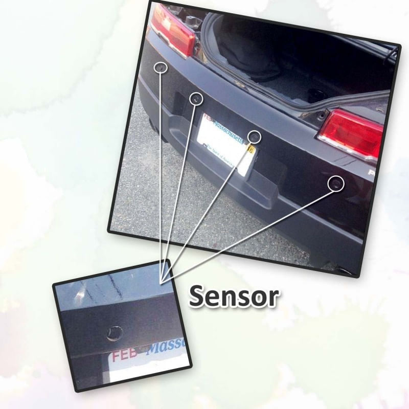 Auto si Moto - Electronice auto - Senzori de parcare - Set Senzori parcare auto detector parktronic display radar monitor 4 senzori NEGRU - Infinity.ro