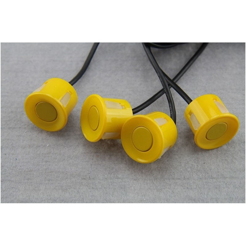 Auto si Moto - Electronice auto - Senzori de parcare - Set Senzori Parcare Auto Detector Parktronic Display Radar Monitor 4 Senzori Galben - Infinity.ro