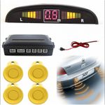 Auto si Moto - Electronice auto - Senzori de parcare - Set Senzori Parcare Auto Detector Parktronic Display Radar Monitor 4 Senzori Galben - Infinity.ro