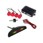 Auto si Moto - Electronice auto - Senzori de parcare - Set Senzori parcare auto detector parktronic display radar monitor 4 senzori ROSU - Infinity.ro