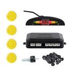 Auto si Moto - Electronice auto - Senzori de parcare - Set Senzori Parcare Auto Detector Parktronic Display Radar Monitor 4 Senzori Galben - Infinity.ro