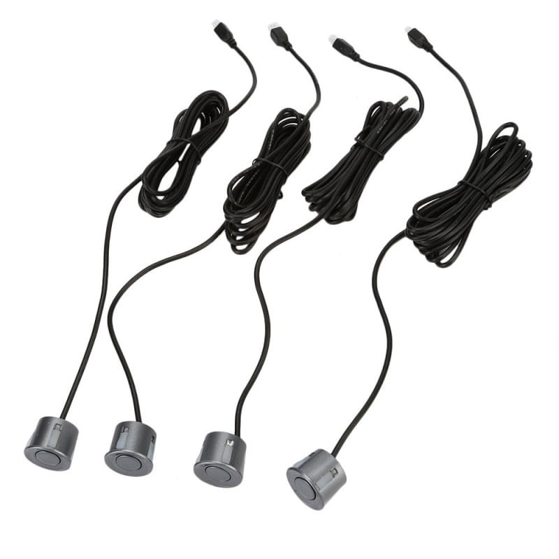 Auto si Moto - Electronice auto - Senzori de parcare - Set Senzori Parcare Auto Detector Parktronic Display Radar Monitor 4 Senzori Gri Deschis - Infinity.ro