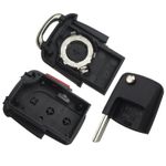 Auto si Moto - Electronice auto - Accesorii electronice auto - Carcasa Cheie Auto Techstar® Volkswagen Golf, Polo, Passat, Touran, Transporter, EOS, 4 Butoane - Infinity.ro