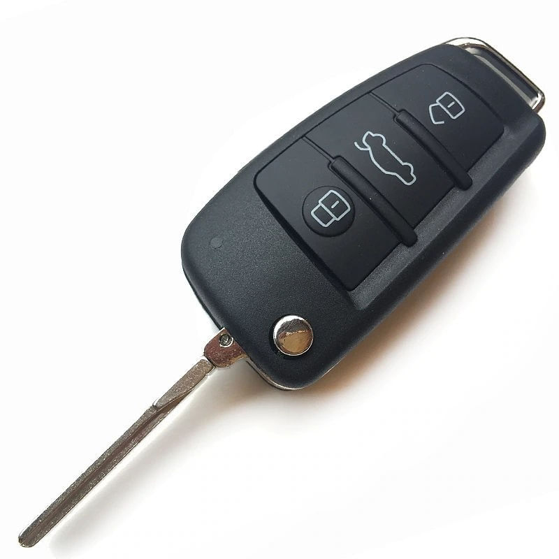 Auto si Moto - Electronice auto - Accesorii electronice auto - Carcasa Cheie Auto Techstar® Audi A4, A3, A6, A8, TT, Q7, 3 Butoane - Infinity.ro
