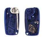 Auto si Moto - Electronice auto - Accesorii electronice auto - Carcasa Cheie Auto Techstar® Fiat Punto, Ducato, Panda, Bravo Doblo, 3 Butoane, Albastru - Infinity.ro