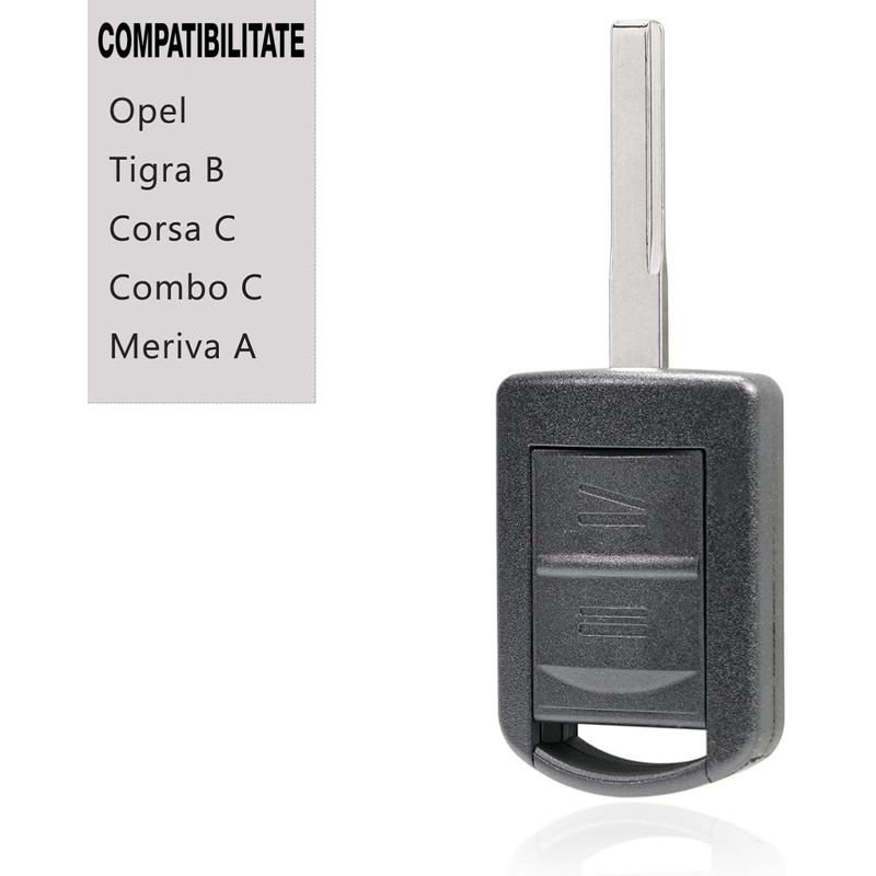 Auto si Moto - Electronice auto - Accesorii electronice auto - Carcasa Cheie Auto Techstar pentru Opel Astra H, Zafira B, Vectra C, Meriva - 2 Butoane - Infinity.ro