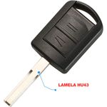 Auto si Moto - Electronice auto - Accesorii electronice auto - Carcasa Cheie Auto Techstar pentru Opel Astra H, Zafira B, Vectra C, Meriva - 2 Butoane - Infinity.ro