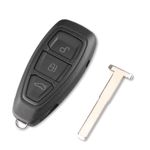 Auto si Moto - Electronice auto - Accesorii electronice auto - Carcasa Cheie Auto Techstar® Ford Focus, C-Max, Mondeo, Kuga, Fiesta, 3 Butoane, HU101 - Infinity.ro