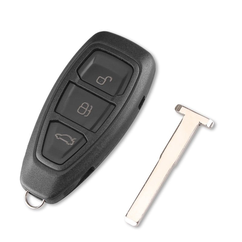 Auto si Moto - Electronice auto - Accesorii electronice auto - Carcasa Cheie Auto Techstar® Ford Focus, C-Max, Mondeo, Kuga, Fiesta, 3 Butoane, HU101 - Infinity.ro