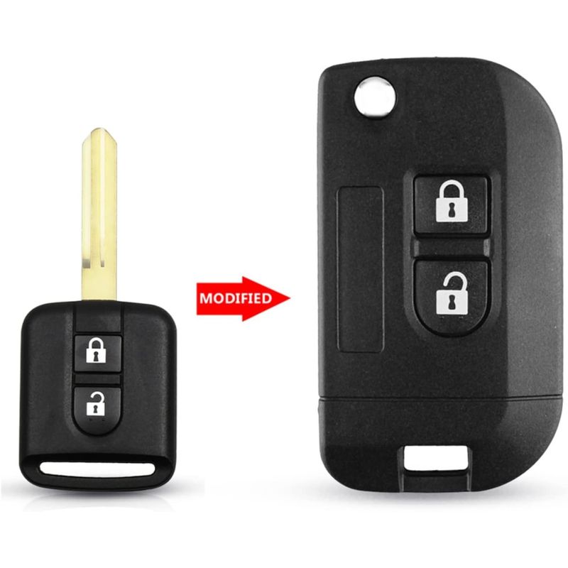 Auto si Moto - Electronice auto - Accesorii electronice auto - Carcasa Cheie Auto Tip Briceag pentru Nissan, Compatibila cu Qashqai, Micra, Navara, Almera, Primera, Note, Juke - Infinity.ro