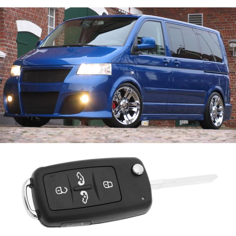 Auto si Moto - Electronice auto - Accesorii electronice auto - Carcasa Cheie Auto Techstar pentru VW Volkswagen Transporter T5 T6, Sharan, Alhambra - 5 Butoane - Infinity.ro