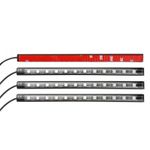 Auto si Moto - Electrice auto - Iluminare si semnalizare - Lumini ambientale - Benzi Led Auto Techstar®, MultiColore, RGB, 12 Leduri x 4 Benzi, Control Aplicatie, Bluetooth, Android - Infinity.ro