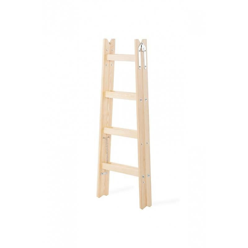 Sport si Outdoor - Ciclism - Piese pentru biciclete - Scule biciclete - Scara lemn, 2 tronsoane, 4 trepte, carlig pentru galeata, max 150 kg, 1.32 m, Strend Pro - Infinity.ro