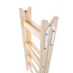 Sport si Outdoor - Ciclism - Piese pentru biciclete - Scule biciclete - Scara lemn, 2 tronsoane, 4 trepte, carlig pentru galeata, max 150 kg, 1.32 m, Strend Pro - Infinity.ro