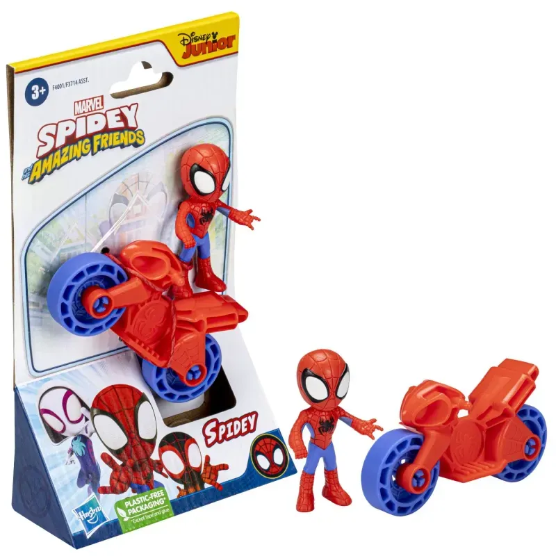 Jucarii, Copii si Bebe - Jucarii si jocuri - Figurine - Spiderman set motocicleta si figurina spidey 6cm - Infinity.ro
