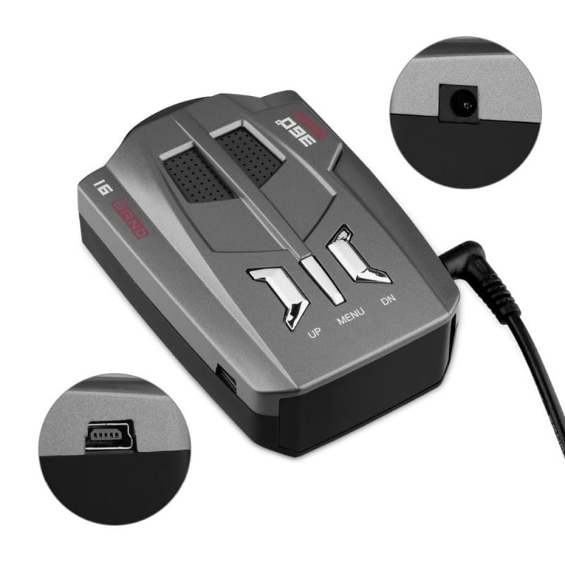 Auto si Moto - Electronice auto - Statii radio si detectoare radar - Detector Radar Auto Techstar® V9, Laser, Alerta Voce, Sistem Alarma Viteza, K Band, Ka Band - Infinity.ro