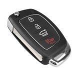 Auto si Moto - Electronice auto - Accesorii electronice auto - Carcasa Cheie Auto Techstar® Hyundai, Santa FE, IX25, IX35, IX45, 4 Butoane, TOY40 - Infinity.ro