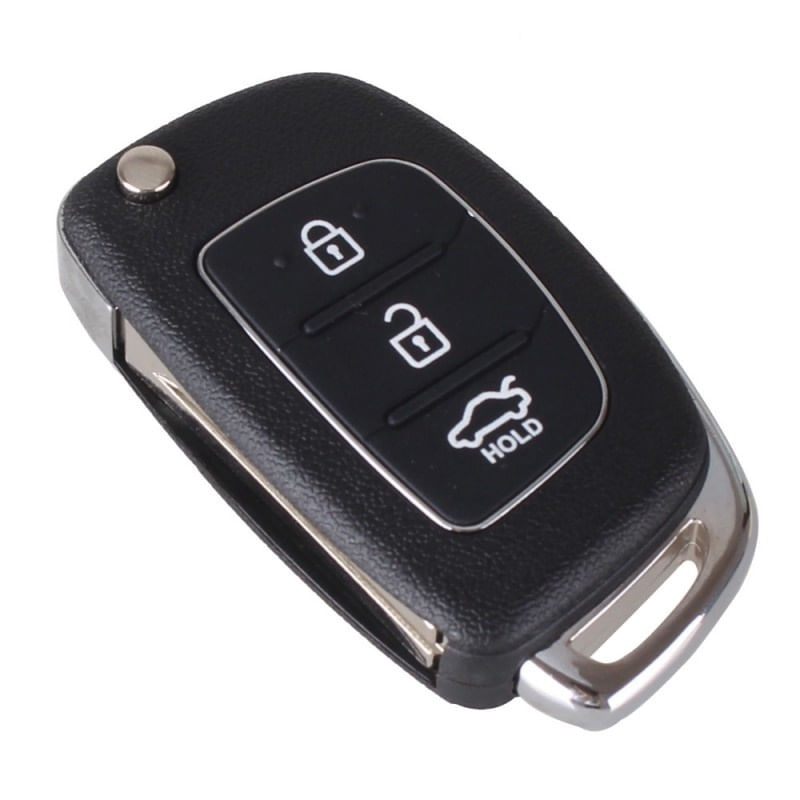 Auto si Moto - Electronice auto - Accesorii electronice auto - Carcasa Cheie Auto Techstar® Hyundai, Santa FE, IX25, IX35, IX45, 3 Butoane, TOY40 - Infinity.ro