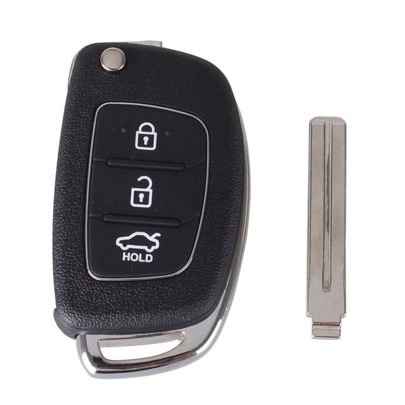 Auto si Moto - Electronice auto - Accesorii electronice auto - Carcasa Cheie Auto Techstar® Hyundai, Santa FE, IX25, IX35, IX45, 3 Butoane, TOY40 - Infinity.ro