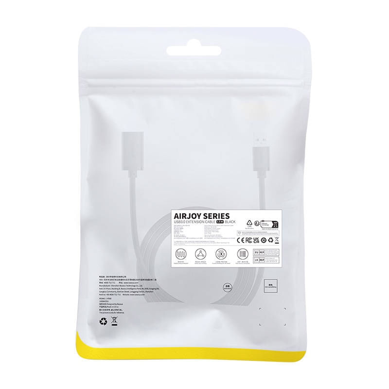 Laptop, Telefoane si Tablete - Telefoane mobile si accesorii - Accesorii Telefoane - Cabluri si adaptoare telefoane - Cablu Extensie USB la USB, 1m - Baseus (B00631103111-02) - Negru - Infinity.ro