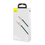 Laptop, Telefoane si Tablete - Telefoane mobile si accesorii - Accesorii Telefoane - Cabluri si adaptoare telefoane - Cablu de Date USB la Lightning 2.4A, 2m - Baseus Cafule (CALJK-B06) - Verde - Infinity.ro