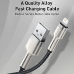 Laptop, Telefoane si Tablete - Telefoane mobile si accesorii - Accesorii Telefoane - Cabluri si adaptoare telefoane - Cablu de Date USB la Lightning 2.4A, 2m - Baseus Cafule (CALJK-B06) - Verde - Infinity.ro