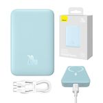 Laptop, Telefoane si Tablete - Telefoane mobile si accesorii - Accesorii Telefoane - Baterii externe - Baterie Externa USB-C, MagSafe, 10000mAh, 20W - Baseus Magnetic Mini (PPCX110103) - Bleu - Infinity.ro