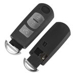 Auto si Moto - Electronice auto - Accesorii electronice auto - Carcasa cheie auto Techstar, pentru Mazda, cu 3 butoane, compatibila cu modelele Mazda 6 CX-5 CX-3 2014-2015, lamela - Infinity.ro
