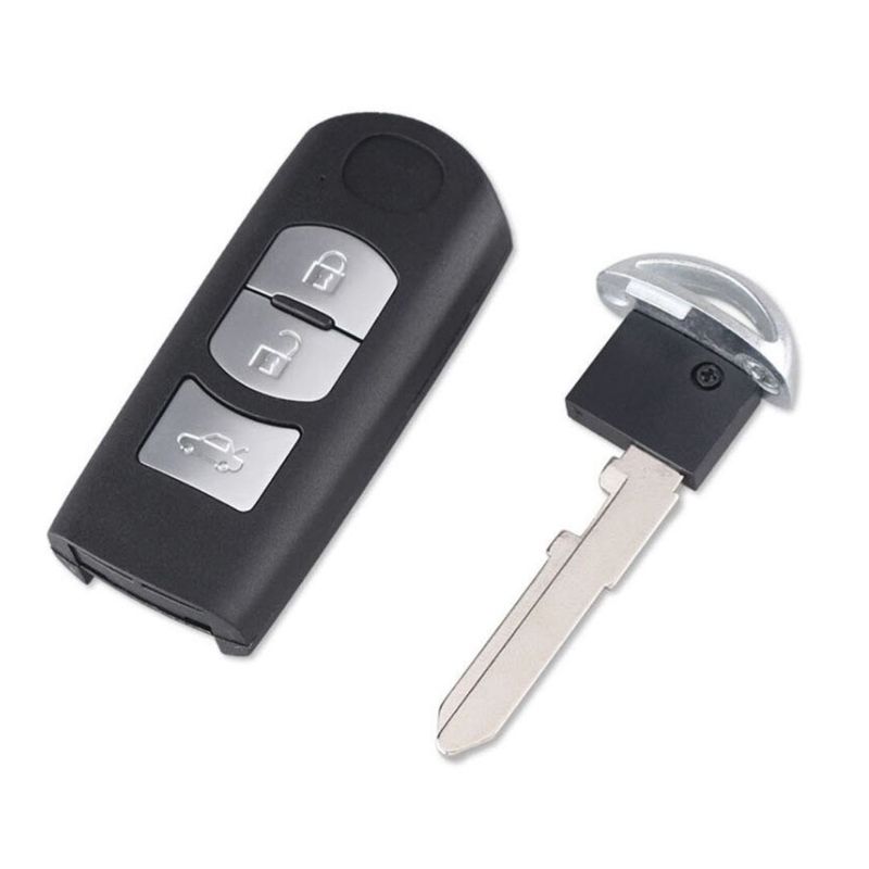 Auto si Moto - Electronice auto - Accesorii electronice auto - Carcasa cheie auto Techstar, pentru Mazda, cu 3 butoane, compatibila cu modelele Mazda 6 CX-5 CX-3 2014-2015, lamela - Infinity.ro