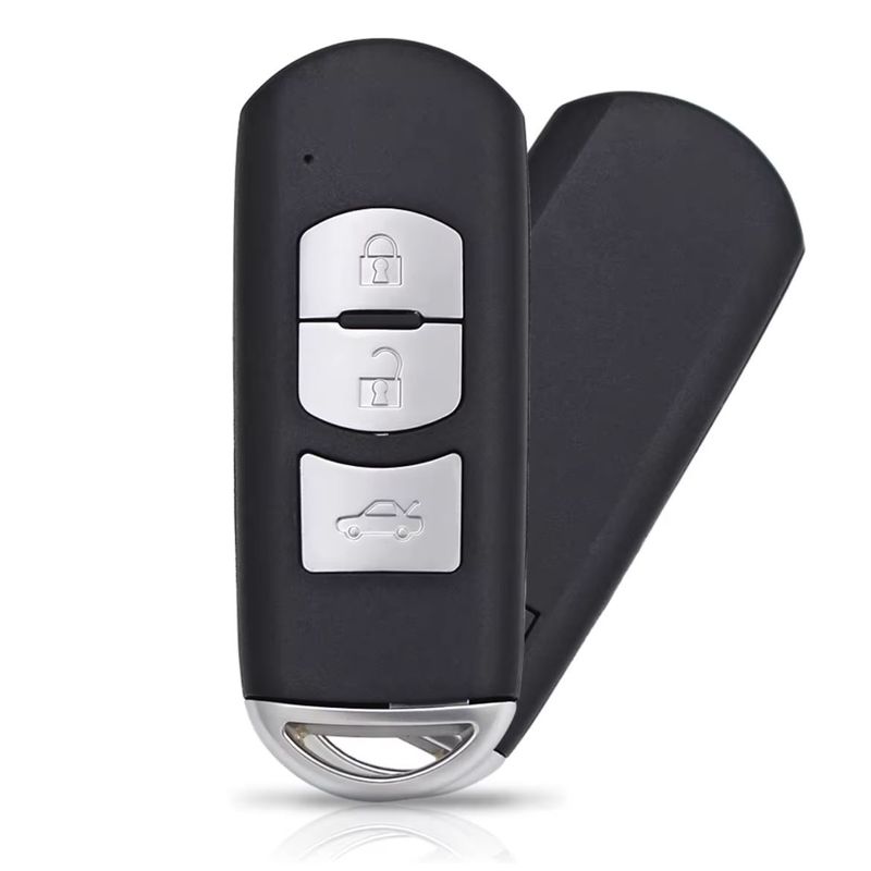 Auto si Moto - Electronice auto - Accesorii electronice auto - Carcasa cheie auto Techstar, pentru Mazda, cu 3 butoane, compatibila cu modelele Mazda 6 CX-5 CX-3 2014-2015, lamela - Infinity.ro