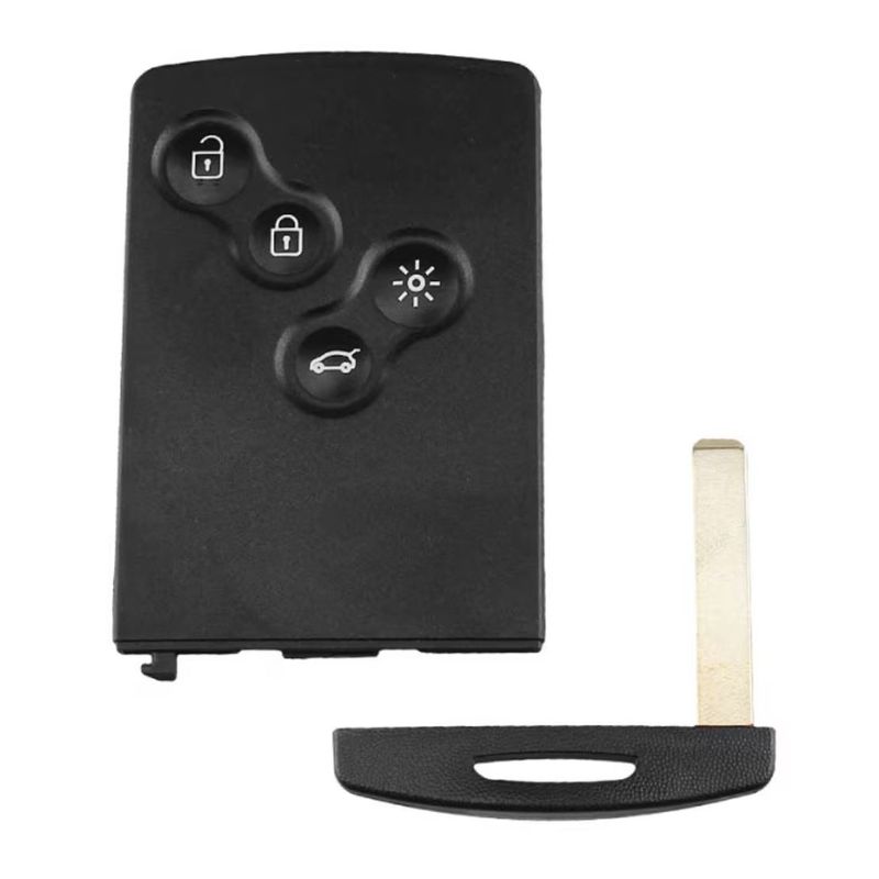 Auto si Moto - Electronice auto - Accesorii electronice auto - Carcasa Cheie Smartcard, 4 Butoane, Techstar, Compatibila cu Renault Megane III, Scenic, Laguna III, Clio, Captur - Infinity.ro