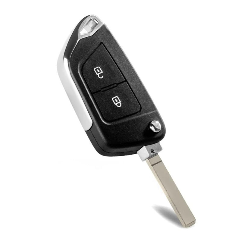 Auto si Moto - Electronice auto - Accesorii electronice auto - Carcasa Cheie Auto Techstar® KS-106 Pentru Peugeot 207, 307, 407, 2 Butoane, Lamela HU83, Negru - Infinity.ro