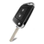 Auto si Moto - Electronice auto - Accesorii electronice auto - Carcasa Cheie Auto Techstar® KS-106 Pentru Peugeot 207, 307, 407, 2 Butoane, Lamela HU83, Negru - Infinity.ro