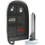 Auto si Moto - Electronice auto - Accesorii electronice auto - Carcasa Cheie Auto Techstar® Chrysler, Dodge, Jeep, Fiat, 4 Butoane, Cu Lama, Pini Baterie - Infinity.ro