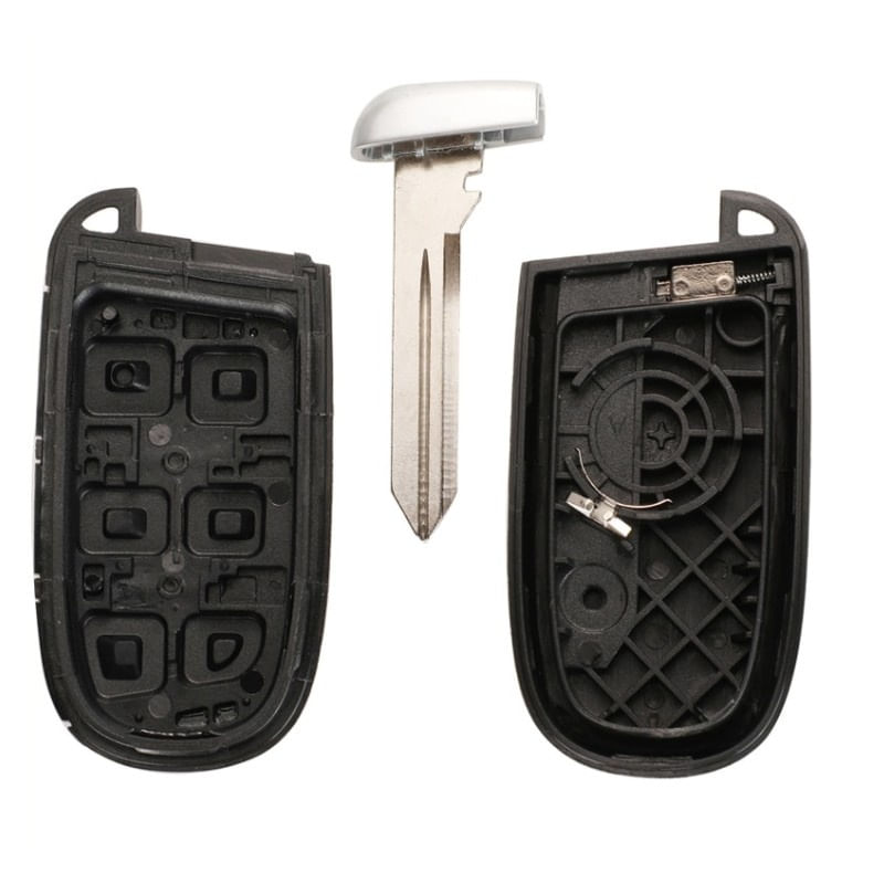 Auto si Moto - Electronice auto - Accesorii electronice auto - Carcasa Cheie Auto Techstar® Chrysler, Dodge, Jeep, Fiat, 4+1 Butoane, Cu Lama, Pini Baterie - Infinity.ro
