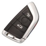Auto si Moto - Electronice auto - Accesorii electronice auto - Carcasa Cheie Auto Techstar® BMW, Seria 1,2,3,4,5,6,7, X, 3 Butoane, Cu Lama, Neagra - Infinity.ro