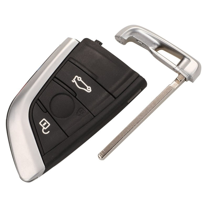 Auto si Moto - Electronice auto - Accesorii electronice auto - Carcasa Cheie Auto Techstar® BMW, Seria 1,2,3,4,5,6,7, X, 3 Butoane, Cu Lama, Neagra - Infinity.ro