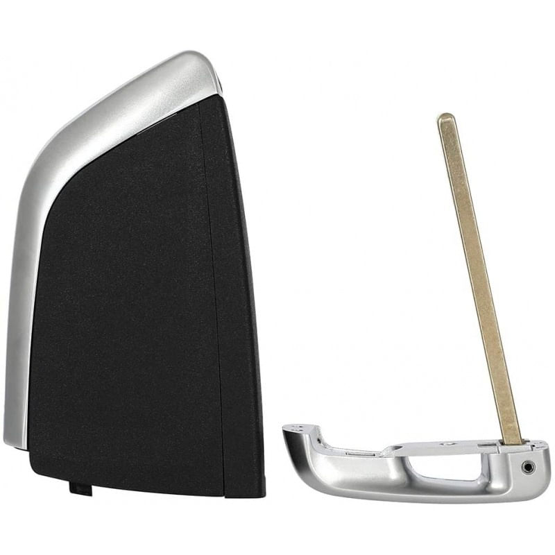 Auto si Moto - Electronice auto - Accesorii electronice auto - Carcasa Cheie Auto Techstar® BMW, Seria 1,2,3,4,5,6,7, X, 4 Butoane, Cu Lama, Argintiu - Infinity.ro