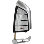 Auto si Moto - Electronice auto - Accesorii electronice auto - Carcasa Cheie Auto Techstar® BMW, Seria 1,2,3,4,5,6,7, X, 4 Butoane, Cu Lama, Argintiu - Infinity.ro