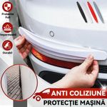 Auto si Moto - Piese auto si accesorii - Caroserie - Alte accesorii caroserie - Set Banda Protectie Techstar®, Design Pentru Usa, Prag, Bara, Model Auto Universal din Cauciuc, Alb - Infinity.ro