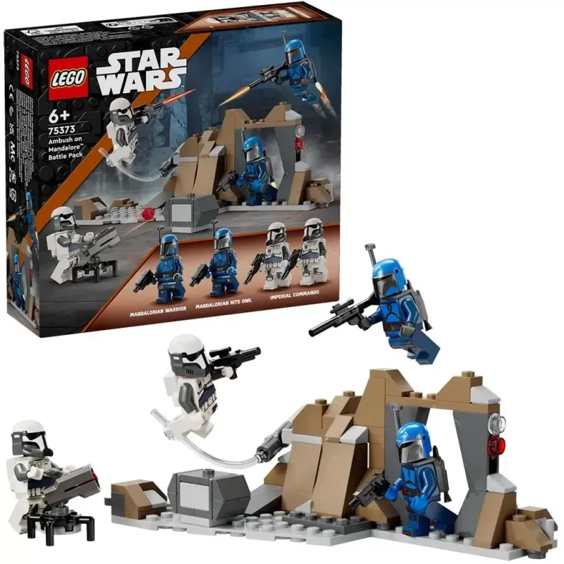 Jucarii, Copii si Bebe - Jucarii si jocuri - Seturi de constructie si cuburi - Seturi de constructie - Lego star wars tm pachet de lupta ambuscada pe mandalore 75373 - Infinity.ro